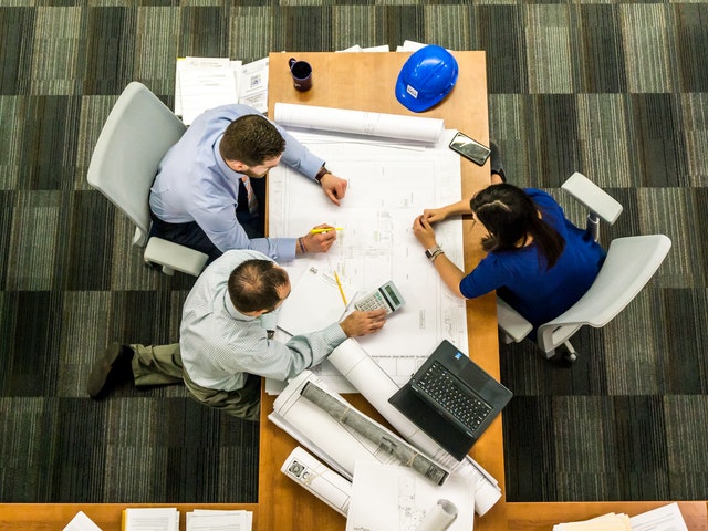 Photo of a company meeting